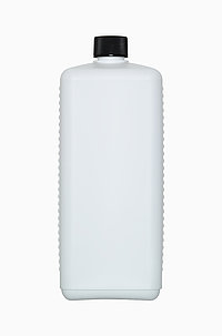 Kunststoff Vierkantflasche: 1,0 Liter, Farbe: weiß