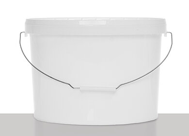 Oval bucket: 12,5 liter, colour: white
