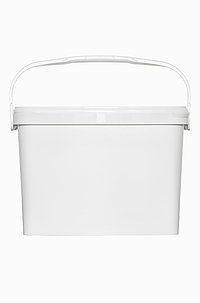Square bucket: 16,0 liter, colour: white