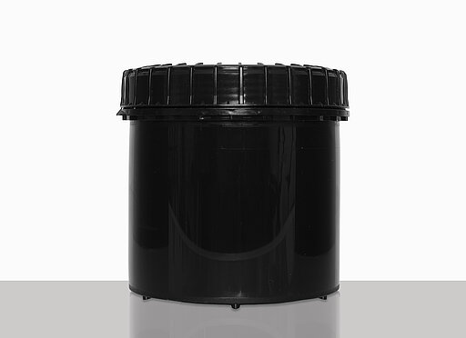 Kunststoff Schraubdeckeldose: 650 Milliliter, Farbe: schwarz