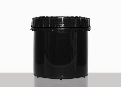 Kunststoff Schraubdeckeldose: 650 Milliliter, Farbe: schwarz