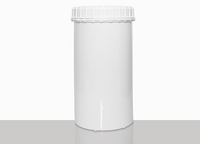 Kunststoff Schraubdeckeldose: 1,3 Liter, Farbe: weiß