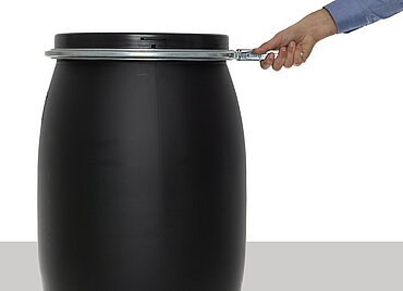 Open head drum: 120,0 liter, colour: black Open head drum: 120,0 liter, colour: black