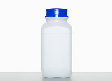 Kunststoff Chemikalienflasche: 2,5 Liter, Farbe: weiß