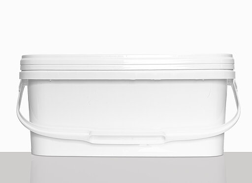 Kunststoff Rechteckeimer: 4,2 Liter, Farbe: weiß