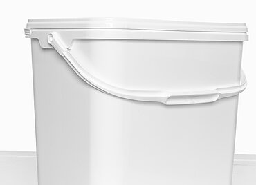 Kunststoff Rechteckeimer: 11,0 Liter, Farbe: weiß