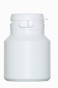 Standard can with tamper proof seal: 50 milliliter, colour: white