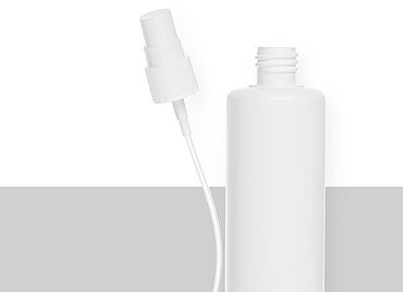 Round bottle R 100/18: 100 milliliter, colour: white Round bottle R 100/18: 100 milliliter, colour: white