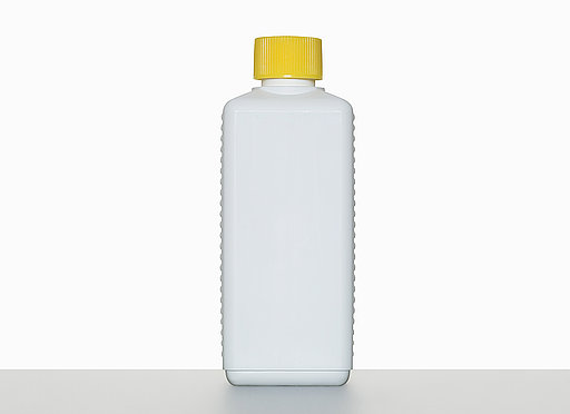 Kunststoff Vierkantflasche: 250 Milliliter, Farbe: natur