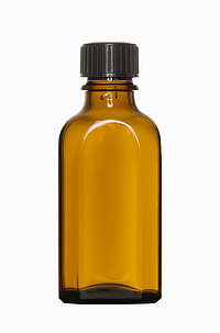 Meplatflasche: 50 Milliliter, Farbe: braun