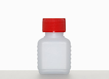 Square bottle D 50/25: 50 milliliter, colour: natural