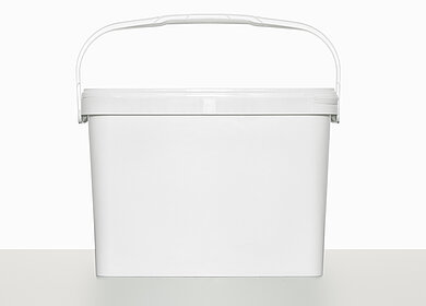 Square bucket: 16,0 liter, colour: white