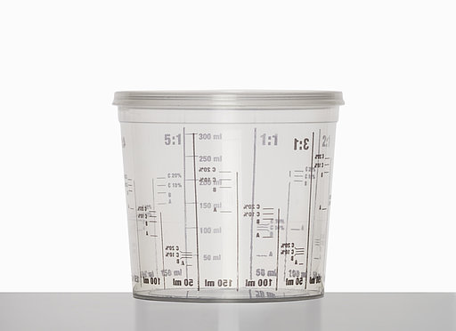 Laborbecher: 300 Milliliter, Farbe: klar transparent