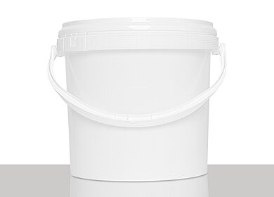 Kunststoff Rundeimer: 2,5 Liter, Farbe: weiß