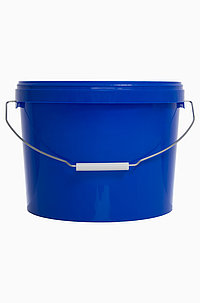 Plastic round bucket: 11,0 liter, colour: blue