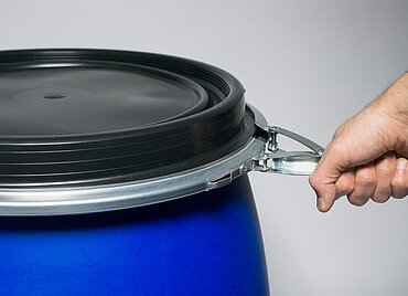 Kunststoff Deckelfass E.V.: 120,0 Liter, Farbe: blau Kunststoff Deckelfass E.V.: 120,0 Liter, Farbe: blau