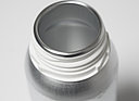 Aluminium bottle round shoulder: 625 milliliter, colour: matte silver stained