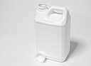 Plastic canister fluorinated: 3,0 liter, colour: white