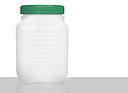 Kunststoff Vierkantflasche: 1,0 liter, colour: natur