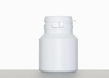 Standard can with tamper proof seal: 50 milliliter, colour: white