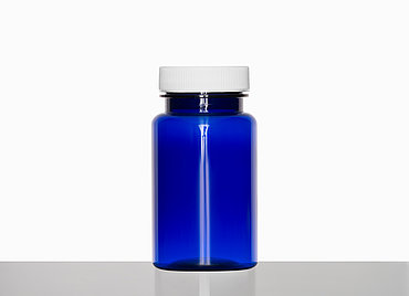 PET-Packer: 100 milliliter, colour: blue