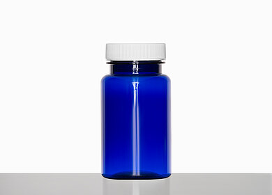 PET-Packer: 100 milliliter, colour: blue