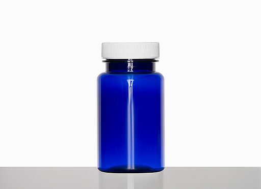 PET Packer: 100 Milliliter, Farbe: kobaltblau