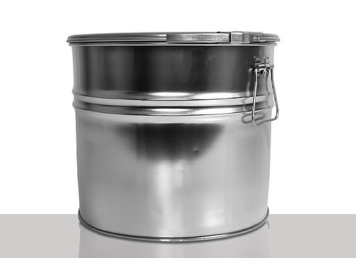 Tinplate hobbock: 20,0 liter, colour: blank