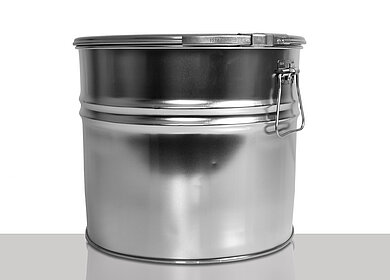 Weißblech Hobbock: 20,0 Liter, Farbe: blank