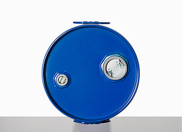 Stahlblech Flachkanne: 30,0 Liter, Farbe: blau RAL 5010 Stahlblech Flachkanne: 30,0 Liter, Farbe: blau RAL 5010