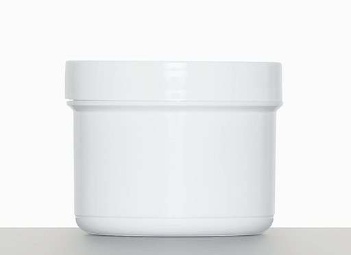 Kunststoff Schraubdeckeldose: 100 Milliliter, Farbe: weiß