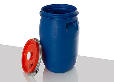 Open head drum: 30,0 liter, colour: blue