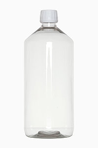 PET bottle cylindrical: 1,0 liter, colour: clear