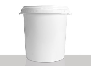 Plastic hobbock: 30,0 liter, colour: white