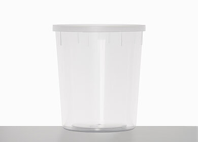 Sample cup: 400 milliliter, colour: natural