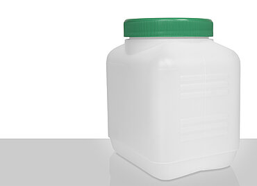 Kunststoff Vierkantflasche: 1,0 Liter, Farbe: natur Kunststoff Vierkantflasche: 1,0 Liter, Farbe: natur