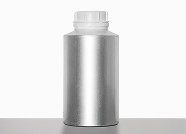 Aluminium bottle tapered shoulder: 1,3 liter, colour: matte silver stained