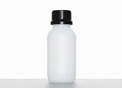 Kunststoff Gefahrgutflasche: 500 Milliliter, Farbe: natur