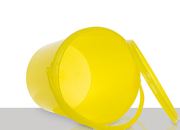 Kunststoff Rundeimer: 10,0 Liter, Farbe: gelb Kunststoff Rundeimer: 10,0 Liter, Farbe: gelb