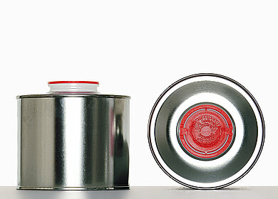 Flat-top bottle: 500 milliliter, colour: blank