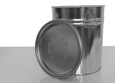 Weißblech Hobbock innen foliert: 30,0 Liter, Farbe: blank Weißblech Hobbock innen foliert: 30,0 Liter, Farbe: blank