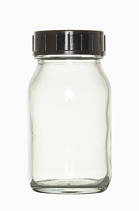 Weithalsglas: 100 Milliliter, Farbe: klar