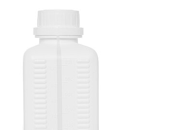 Kunststoff Vierkantflasche OV Skala: 1,0 Liter, Farbe: weiß Kunststoff Vierkantflasche OV Skala: 1,0 Liter, Farbe: weiß