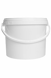 Plastic round bucket: 11,0 liter, colour: white
