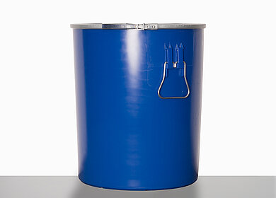 UN plastic hobbock: 30,0 liter, colour: blue