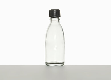 Narrow neck bottle: 50 milliliter, colour: clear