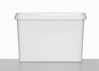 Kunststoff Rechteckeimer: 4,0 Liter, Farbe: weiß