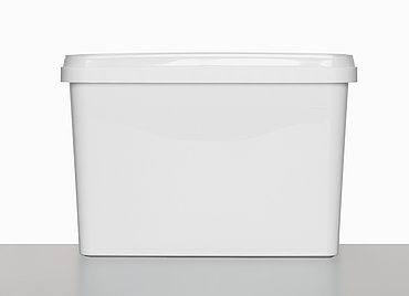 Square Bucket: 4,0 liter, colour: white