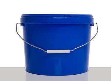 Kunststoff Rundeimer: 11,0 Liter, Farbe: blau