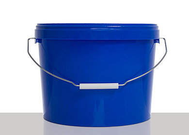 Kunststoff Rundeimer: 11,0 Liter, Farbe: blau